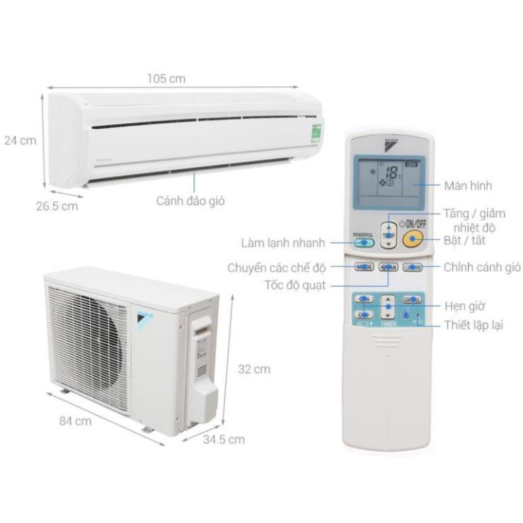 [ VẬN CHUYỂN MIỄN PHÍ KHU VỰC HÀ NỘI ]  Điều hòa Daikin 1 chiều R32 FTC50NV1V/RC50NV1V