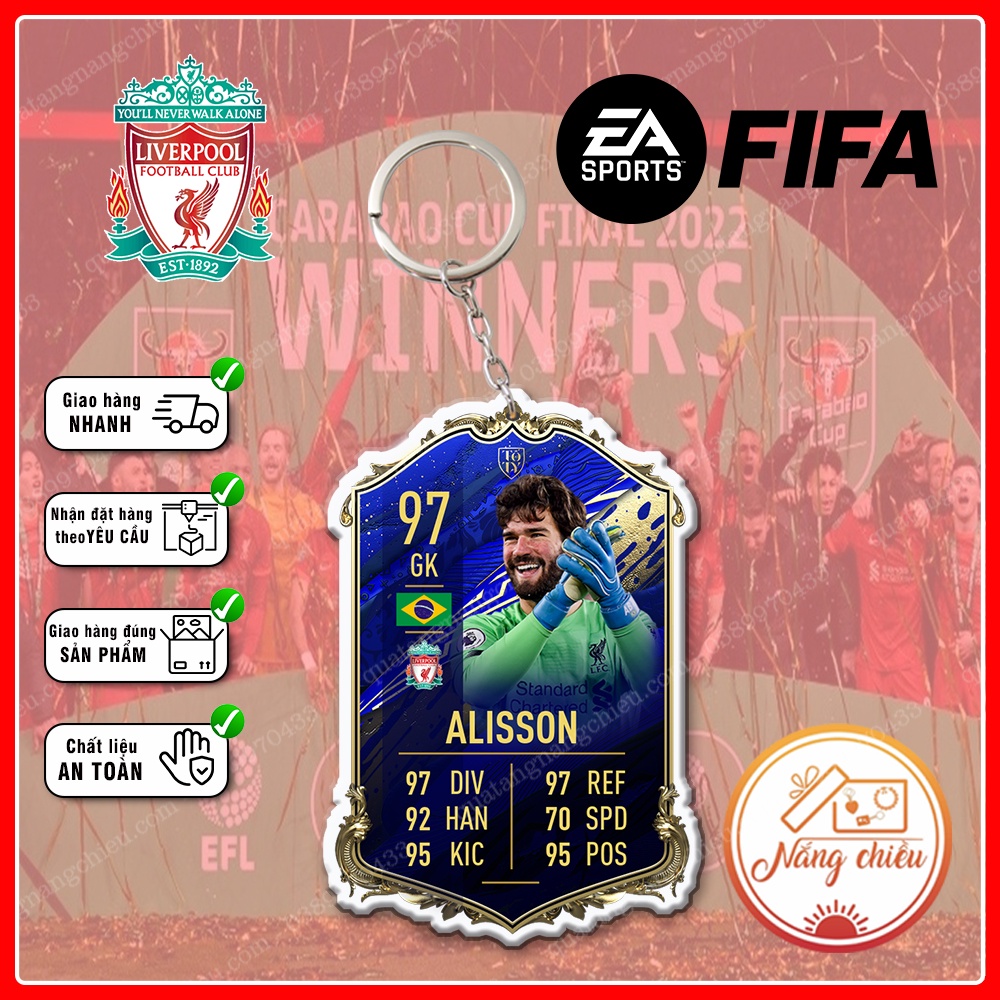 Móc Khóa Alisson, CLB bóng đá Barcelona ☘️MÓC KHÓA THẺ CẦU THỦ☘️