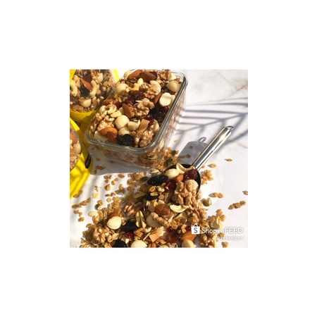 Olaben Nutrition combo 3 túi hạt granola 500g - Ngũ cốc giảm cân nướng mật ong vanila