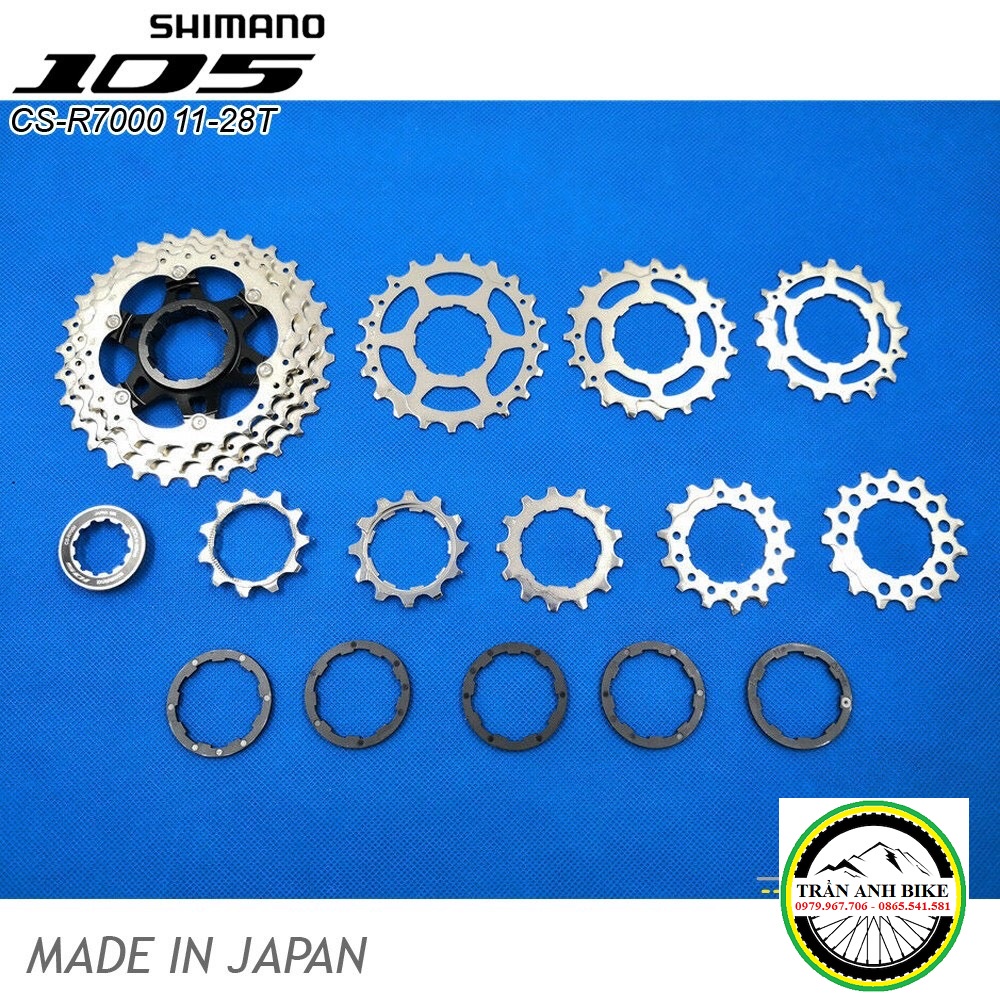 Líp thả líp 11 xe đạp SHIMANO 105 CS-R7000 11-28T - Hàng chính Hãng