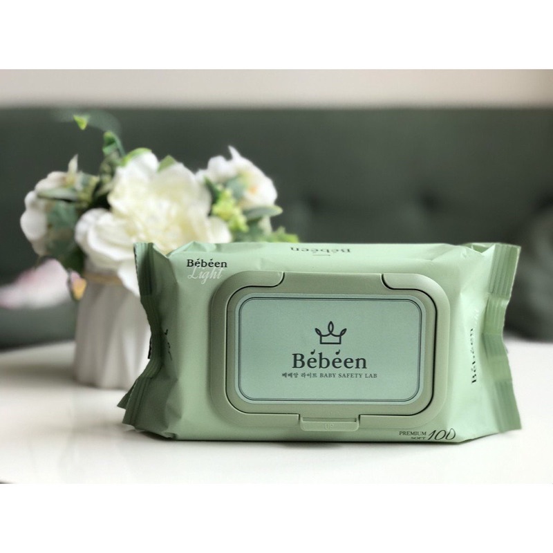 [CHÍNH HÃNG 100%] Khăn giấy ướt Bebeen Hàn Quốc màu xanh và hồng, không hoá chất, không mùi không cồn cho bé từ sơ sinh