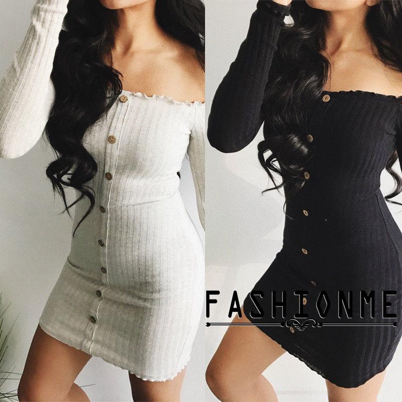ღ𝓂ℰWomen Lady Casual Ruffle Off Shoulder Cocktail Sexy Short Mini Party Club Dress Hot Sale