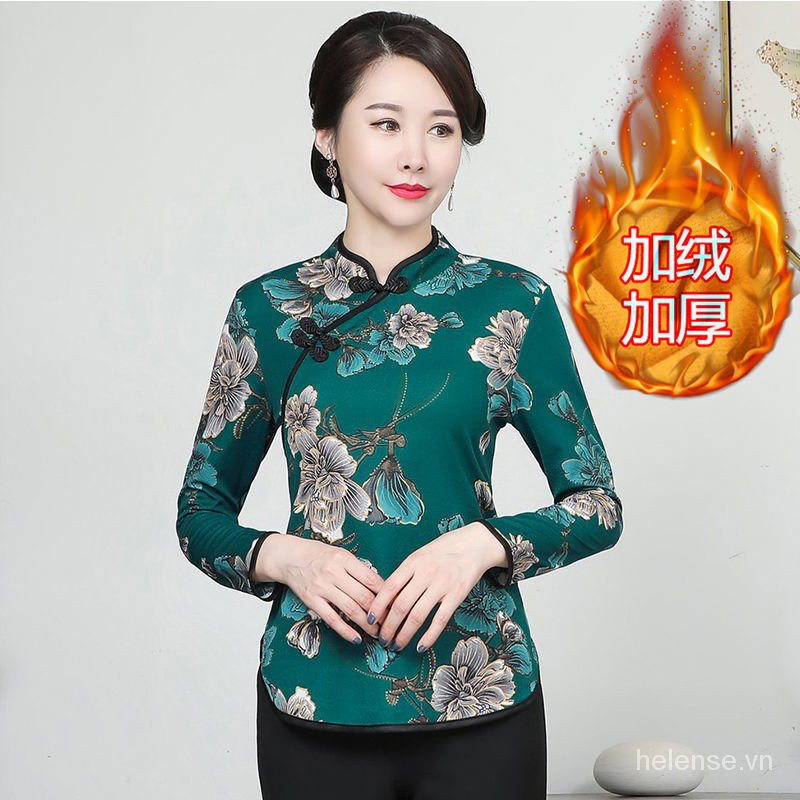 Áo Kiểu Nữ Dài Tay Cổ Tròn Thời Trang Hàn