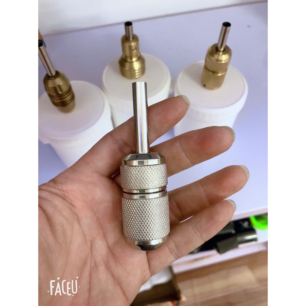 Tay cầm Máy Xăm Inox - Siêu bền - Siêu sáng bóng
