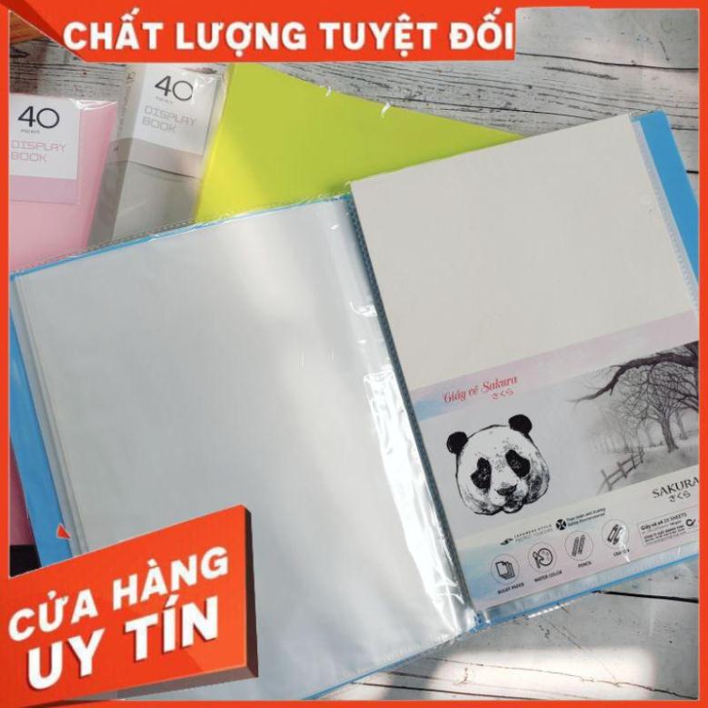 Bìa file 40 lá, lưu tranh cỡ a4, sổ lưu hồ sơ