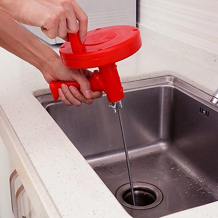 Thông tắc cống,Dụng Cụ Thông Cống Dây Dài 5m Đầu Lò xo Chống Gỉ, Chống oxi Hóa - Bộ Sản Phẩm Cao Cấp