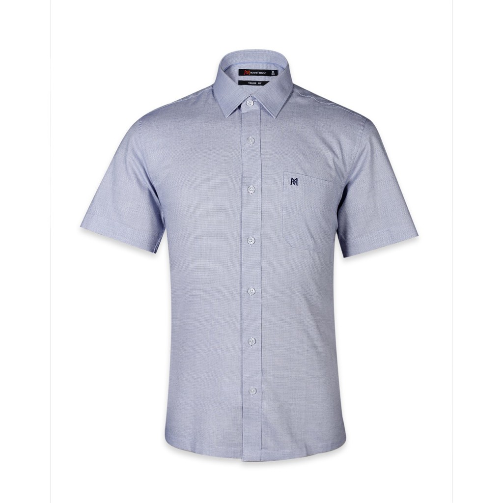 [Mã FAMALLT5 giảm 15% đơn 150K] Áo sơ mi nam Khatoco tay ngắn kẻ caro A1MN378T2-THCR014-1901-N