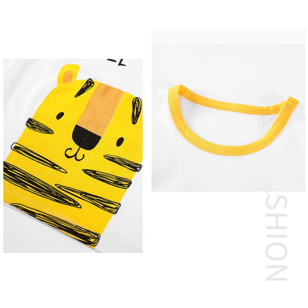 [NEW] Bộ quần áo tay cộc mùa hè cho bé trai bé gái chất liệu cotton mềm mịn in hình dễ thương chắc chắn