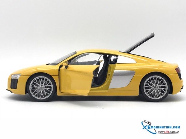 Xe Mô Hình Audi R8 V10 1:18 Welly Nex (Vàng)