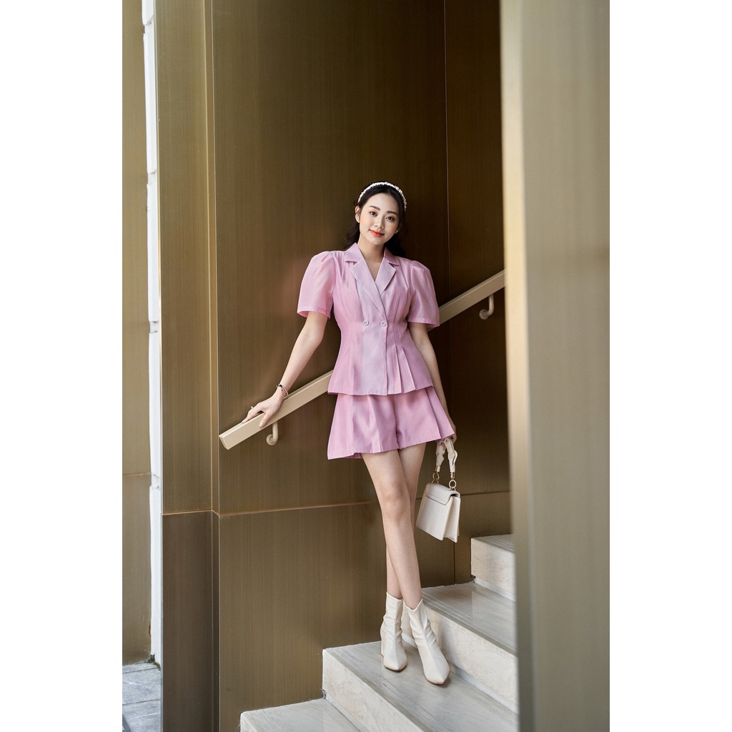Ceci Cela - Set Áo Short Nữ Tính Mari Tay Phồng