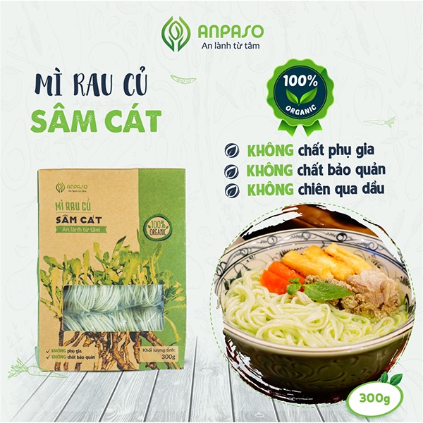 COMBO 10 gói mix vị Mì rau củ hữu cơ Organic Anpaso, mỳ rau eat clean giảm cân, ăn chay, ăn kiêng, bổ sung chất xơ 2400g