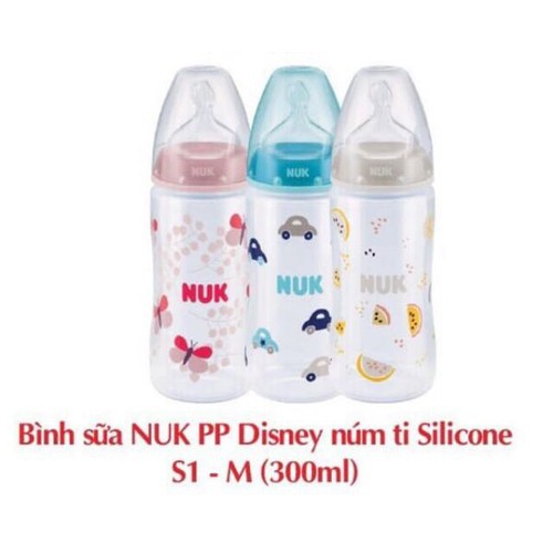 Bình sữa Nuk cổ rộng 150ml/300ml (Hàng Đức nhập khẩu chính hãng)