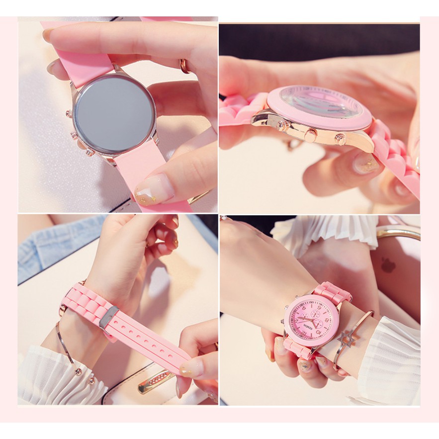 Đồng hồ thời trang nữ Geneva KM01 dây silicon mềm dẻo đeo êm tay, trẻ trung, hiện đại, nhiều màu dể dàng phối đồ | BigBuy360 - bigbuy360.vn