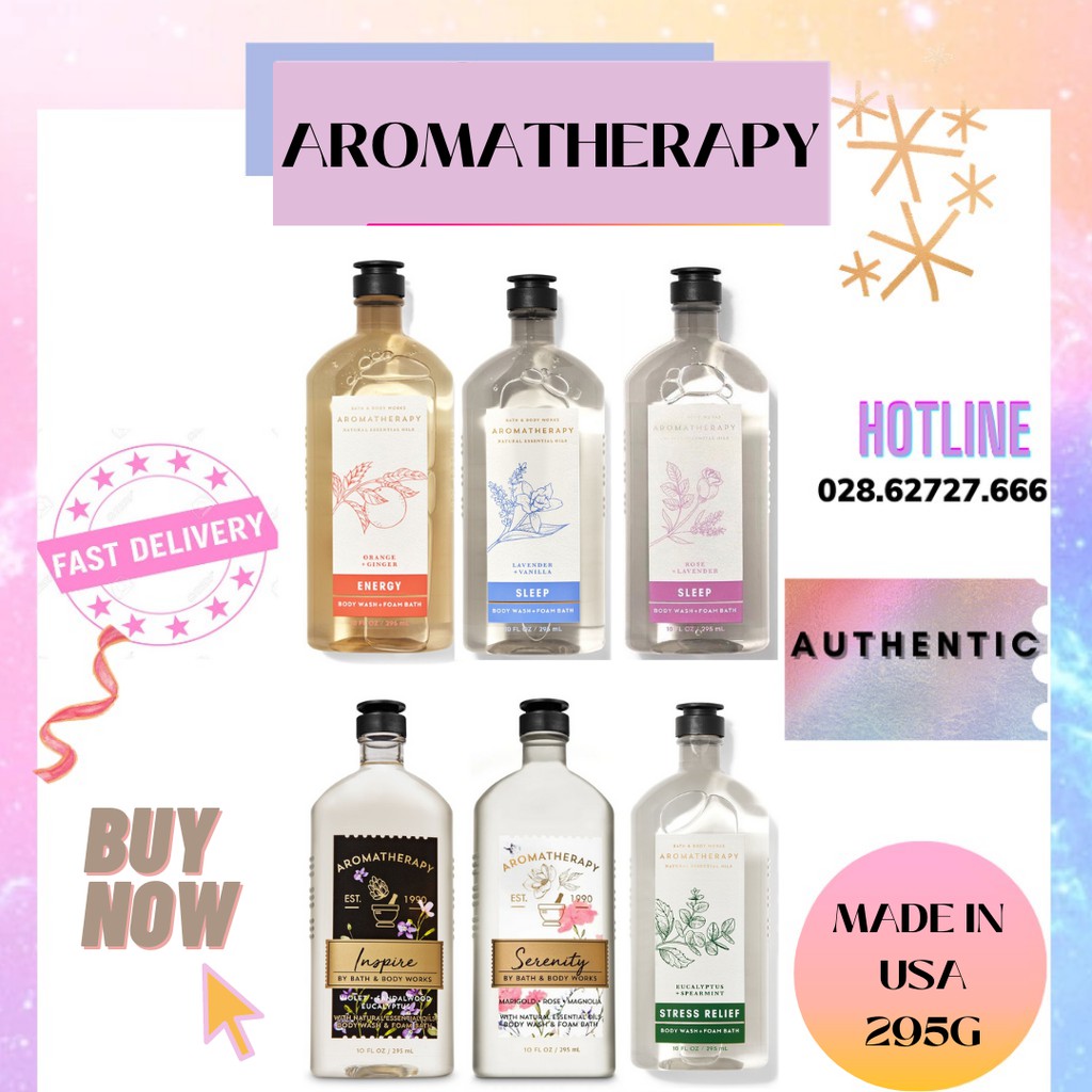 Sữa Tắm Bath And Body Works Aromatherapy Body Wash+ Foam Wash