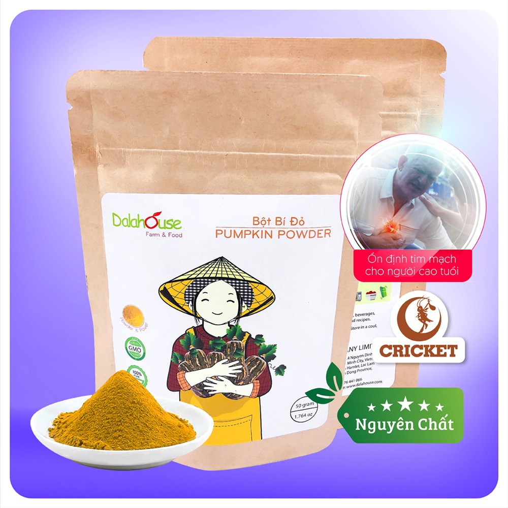 Bột Bí Đỏ Nguyên Chất Dalahouse 50g