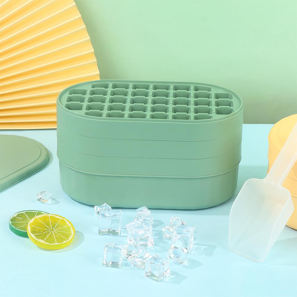 CONOPERY Khuôn Làm Đá Viên Hai Lớp Sức Chứa Lớn Có Nắp Đậy Tiện Dụng