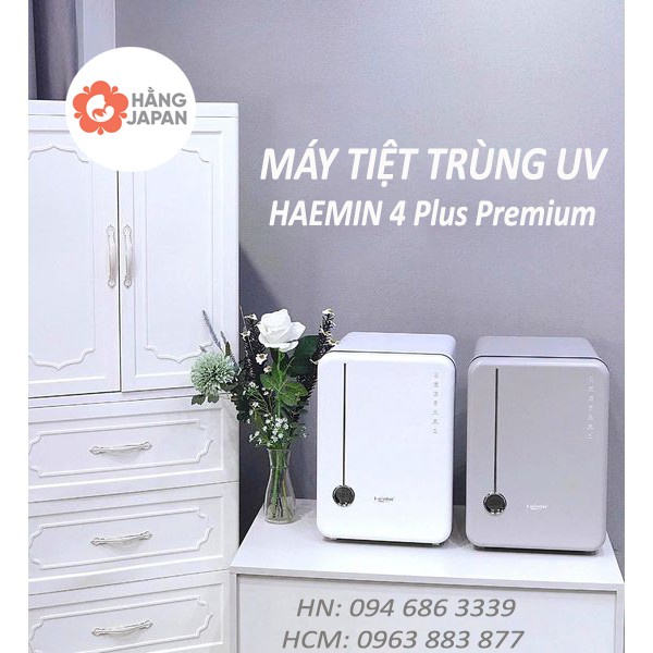 Máy tiệt trùng sấy khô bình sữa UV Haenim 4 Premium - Diệt khuẩn tối ưu, 9 bóng LED hiện đại, BH 3 NĂM