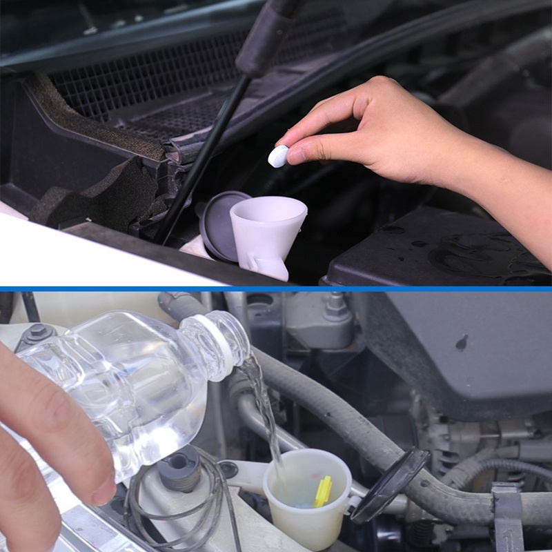 05 Viên Sủi Lau Rửa Kính, Dung Dịch Lau Rửa Kính Chống Đọng Nước Hơi Xương