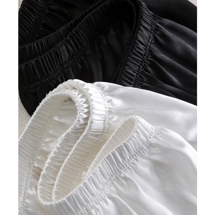 Quần lót váy nữ bảo hộ vải ren phối satin bóng, có thể mặc ngoài, thoải mái, thoát mát (MS 08006) Anna Shop