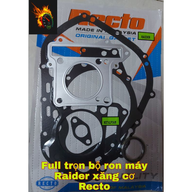 Ron máy Raider xăng cơ Recto, ron kẽm