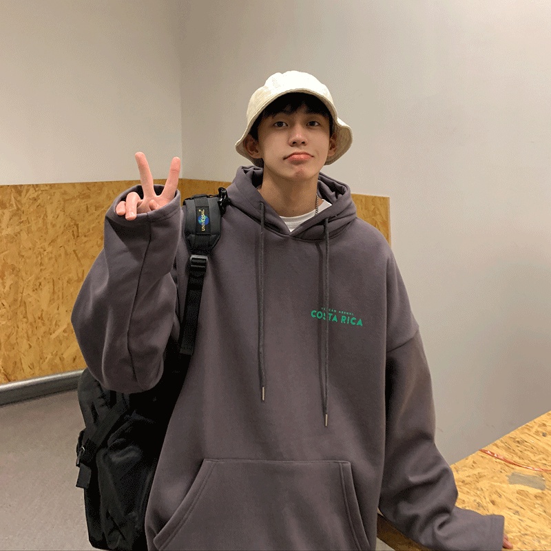 Áo hoodie thể thao tay dài dáng rộng phong cách xuân thu cá tính dành phái nam