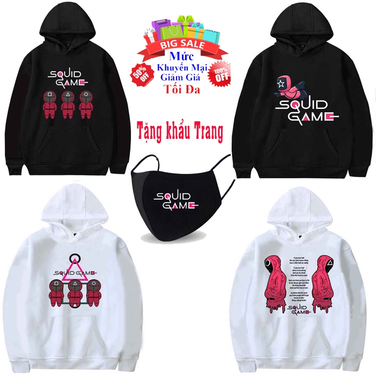 💥 HOTTREND 🎁 BST 20 MẪU Áo Squid Game Trò Chơi Con Mực - Áo Hoodie Squid Game Form Nam Nữ | WebRaoVat - webraovat.net.vn