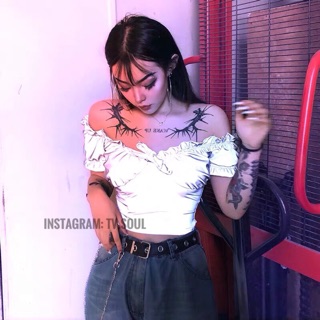 SALE Áo croptop phản quang