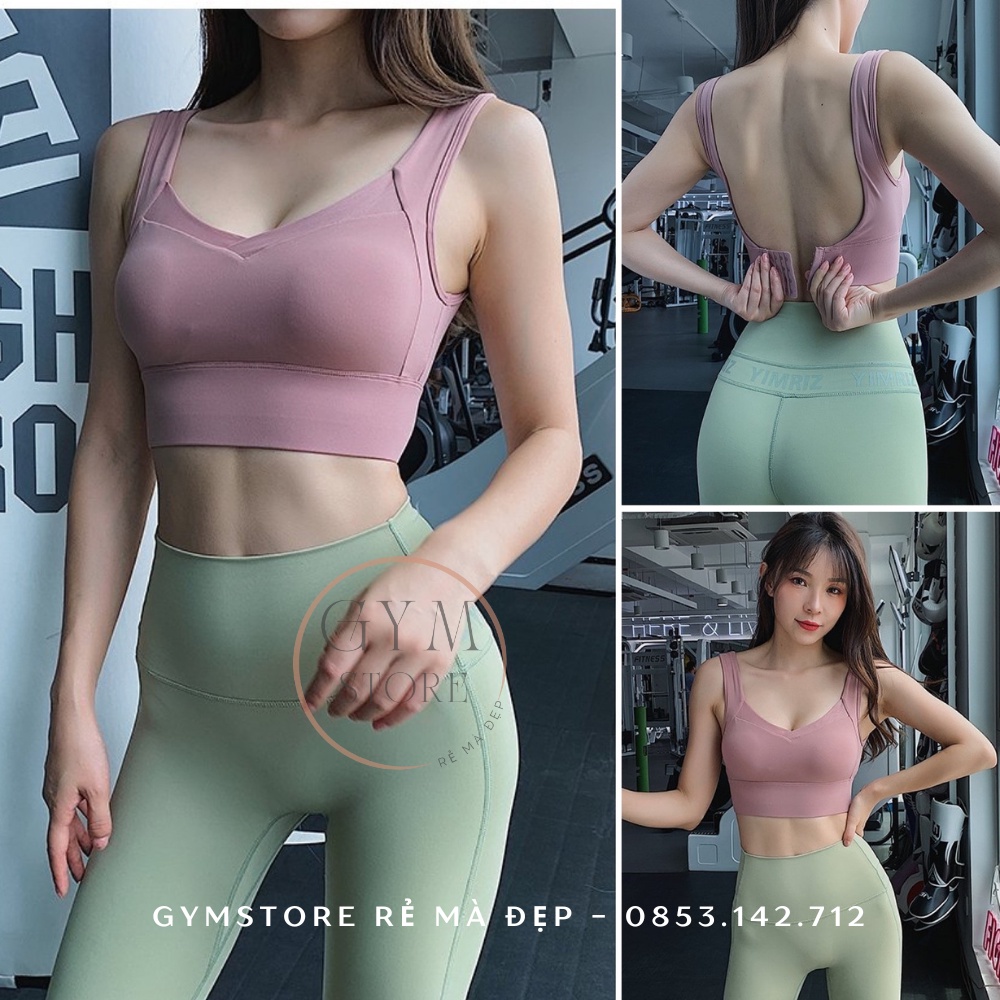 Áo Bra Hai Dây Croptop CÓ MÚT Thể Thao Nữ Tập Gym Yoga ❤️𝑯𝑨̀𝑵𝑮 𝑿𝑰̣𝑵❤️ Thun Poly Móc Cài Thoáng Mát Tôn Dáng 𝐆𝐘𝐌𝐒𝐓𝐎𝐑𝐄 401