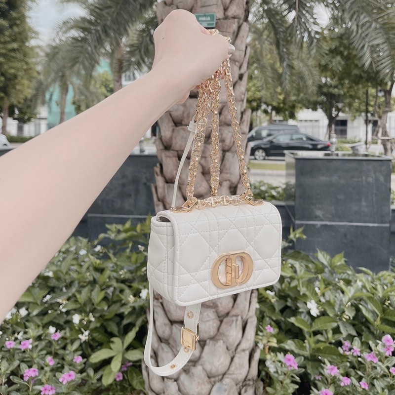 Túi D mini trần trám caro