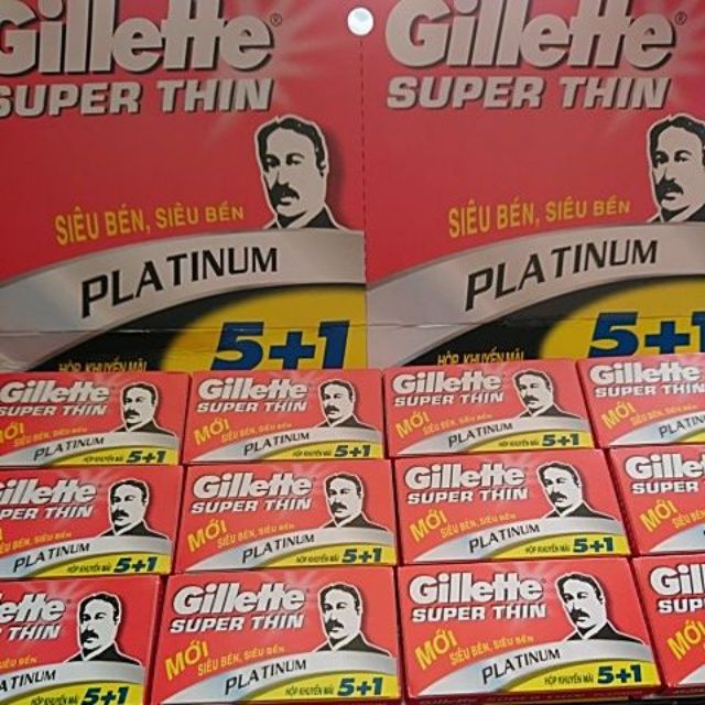 LƯỠI LAM GILLETTE PLATINUM SUPER THIN 6 CÁI/HỘP