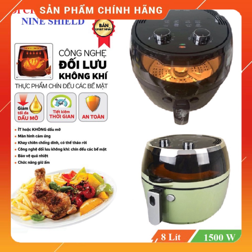 NỒI CHIÊN KHÔNG DẦU 8L NINESHIELD KB-6001M 8 LÍT BẢO HÀNH 12 THÁNG