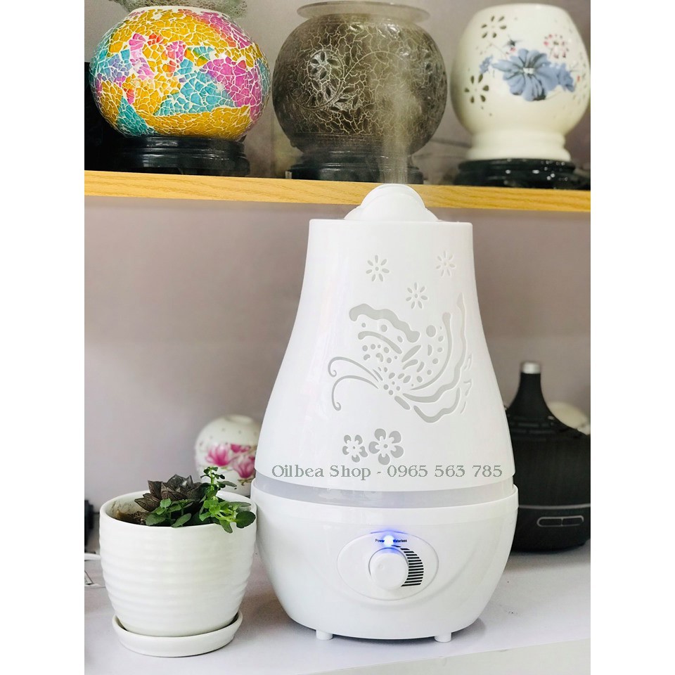 Máy xông tinh dầu, khuếch tán, phun sương Hồ Điệp dung tích lớn 1500ml - 2400ml