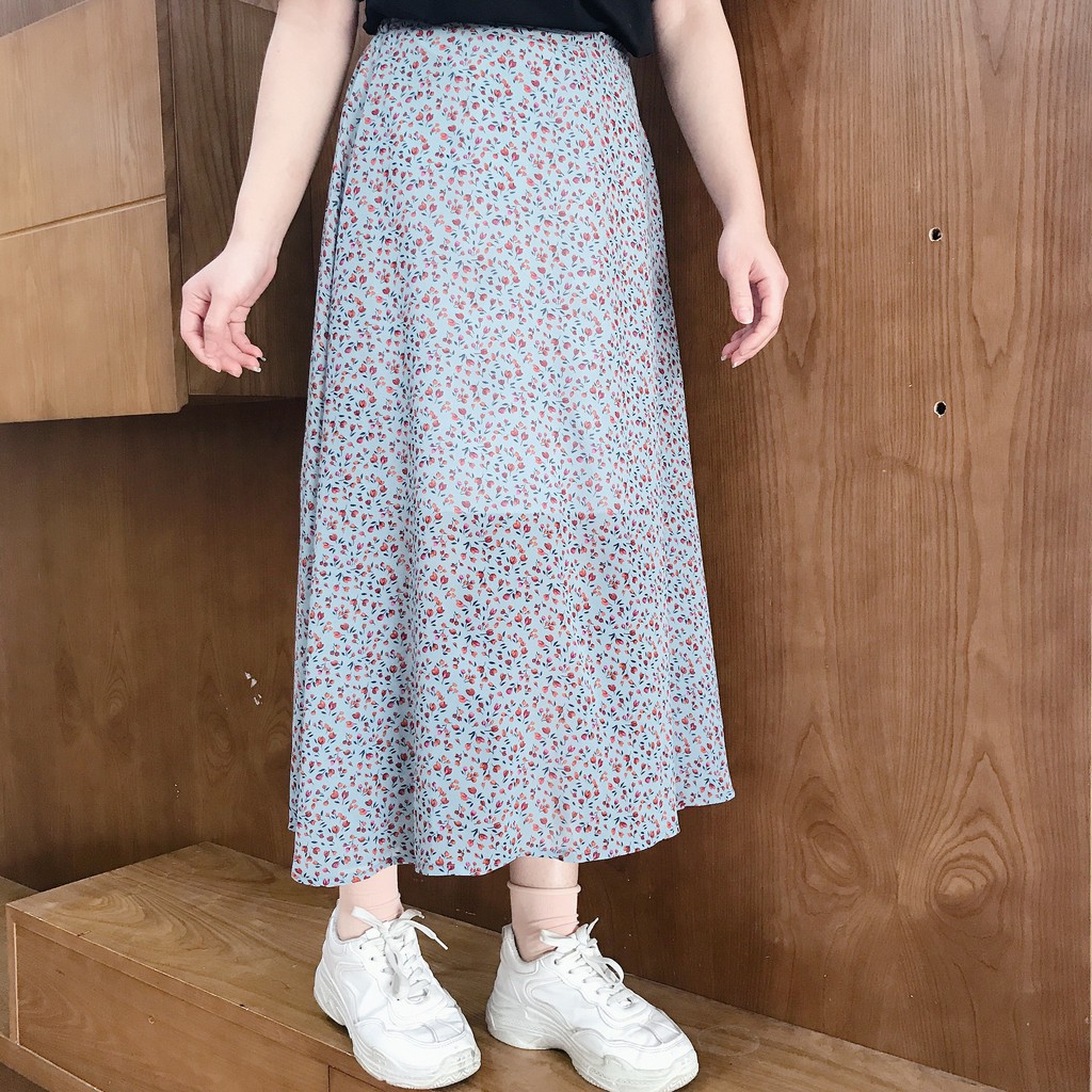 Chân váy hoa nhí vintage cạp chun (hình shop tự chụp/ sẵn) | BigBuy360 - bigbuy360.vn
