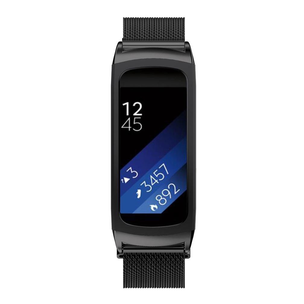 Bộ dây đeo bằng thép không gỉ + khóa nam châm milanese cho đồng hồ Samsung Gear Fit 2/Fit 2 Pro