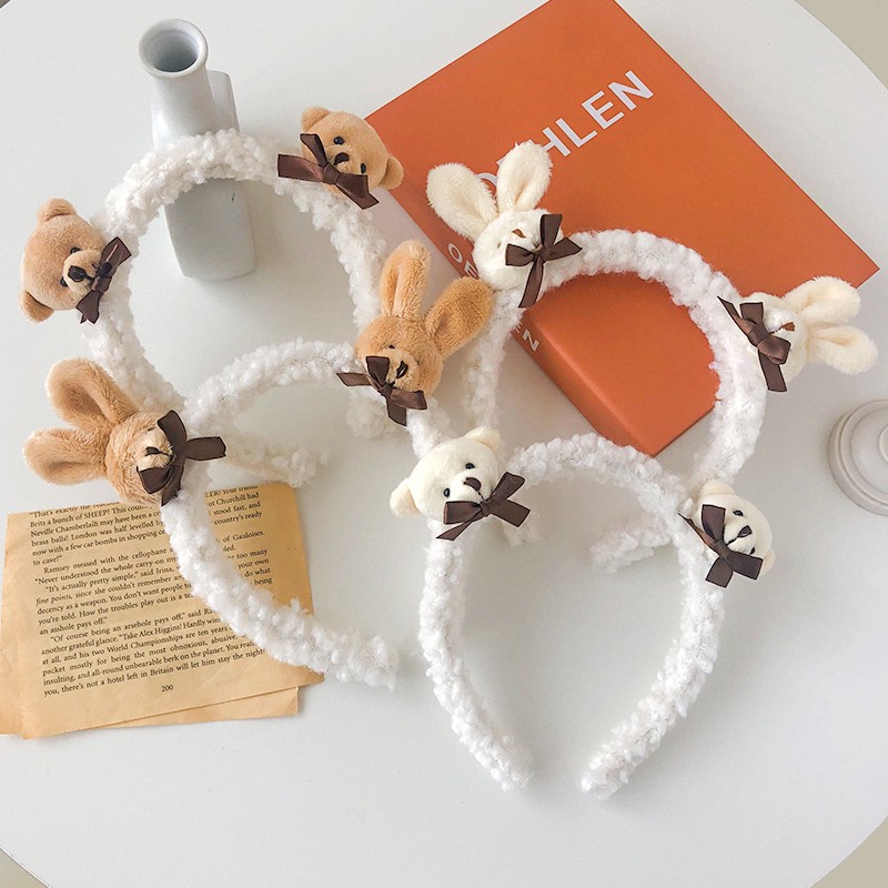 Băng Đô Cài Tóc Hình Tai Thỏ Và Gấu Đáng Yêu B0039