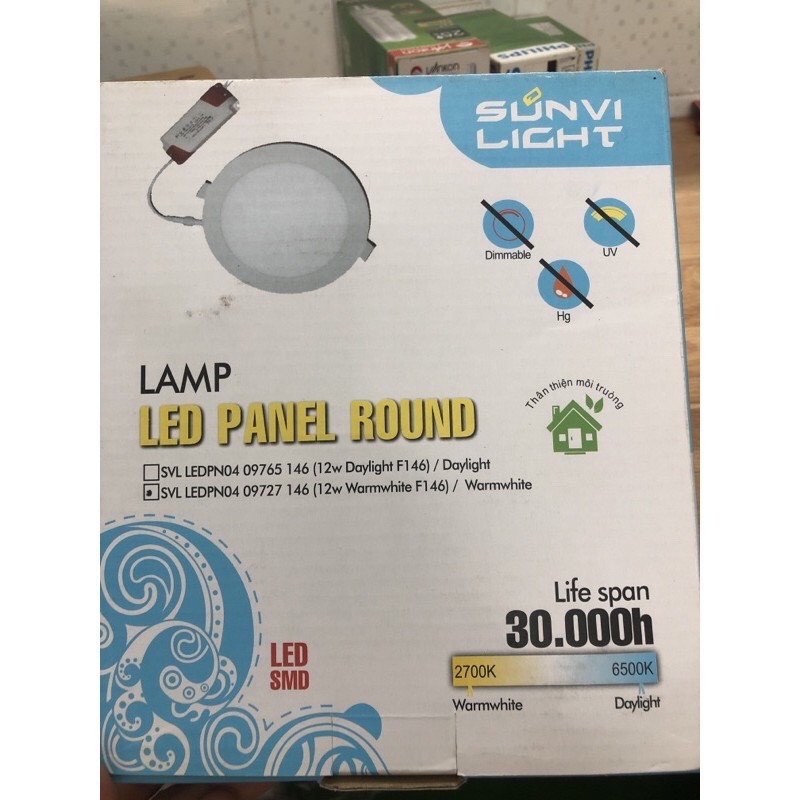 đèn led panel âm Trần 12w sunvilight