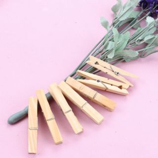 Set 50 kẹp gỗ mini treo ảnh
