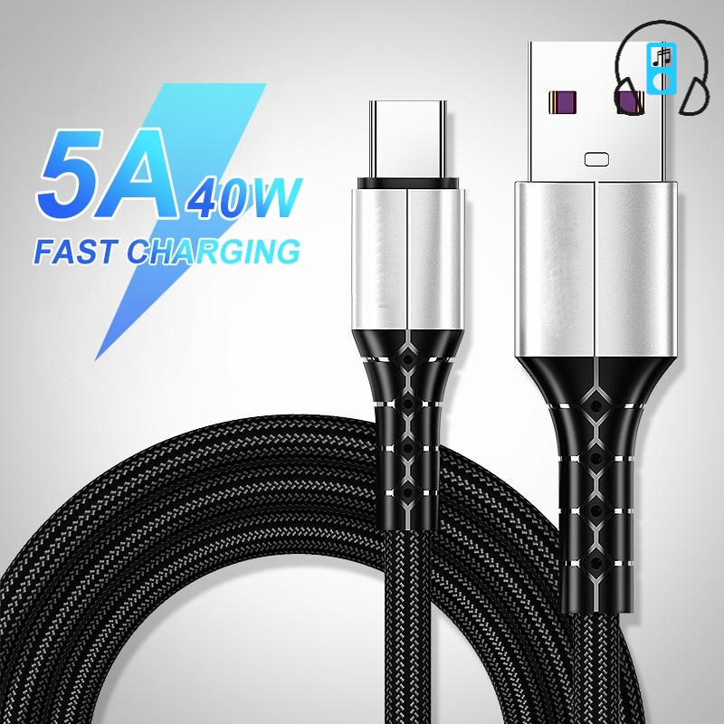 Cáp sạc nhanh cổng USB Type C 5A