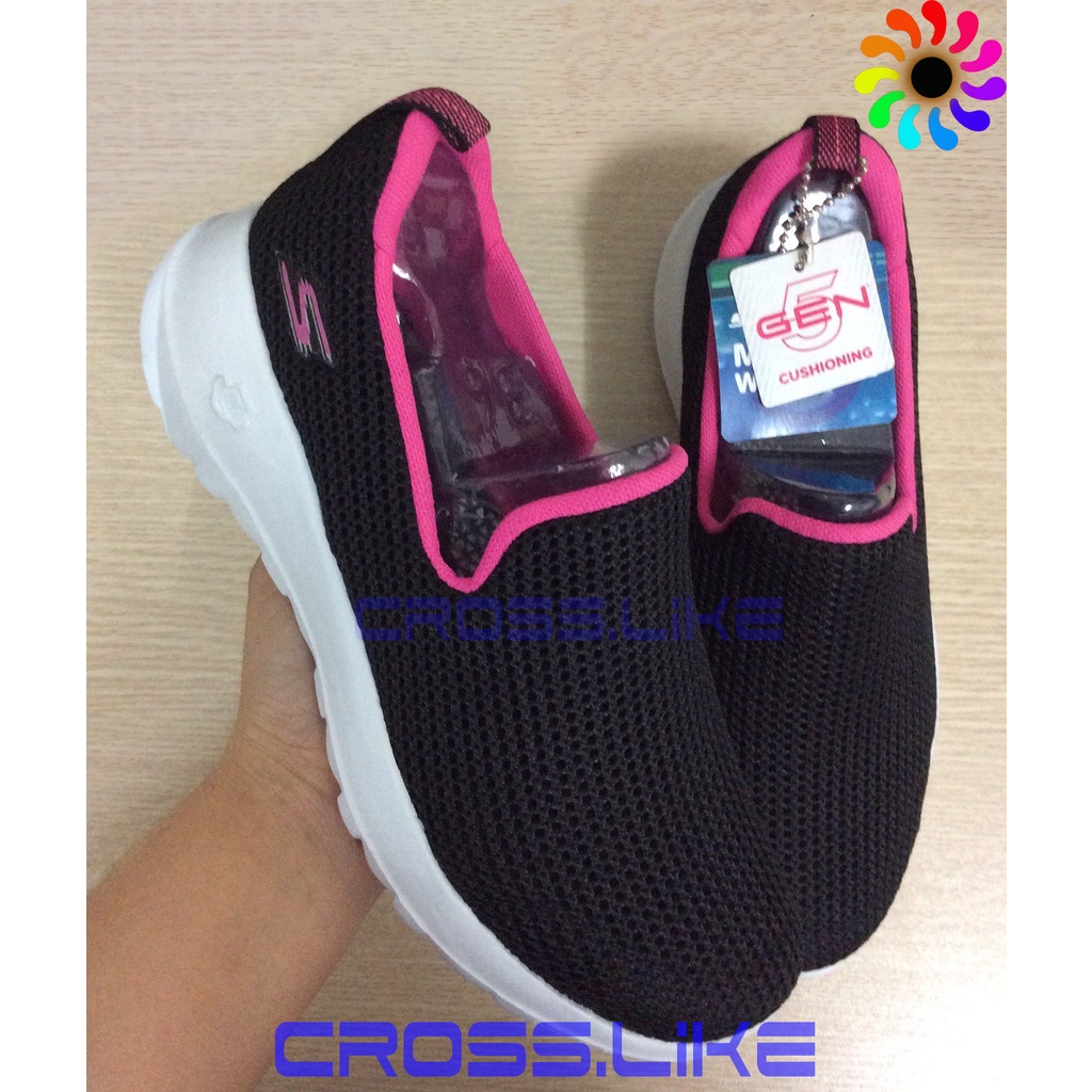 Giày nữ Skechers vải lưới, giày lười cho nữ thoáng khí, êm nhẹ, thời trang, đi du lịch, thể dục đều chất.