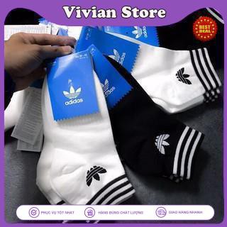 Vớ ADIDAS 3 Sọc 🚨RẺ NHẤT🚨 Vớ Cổ Ngắn, Phong cách thể thao cho cả Nam và Nữ