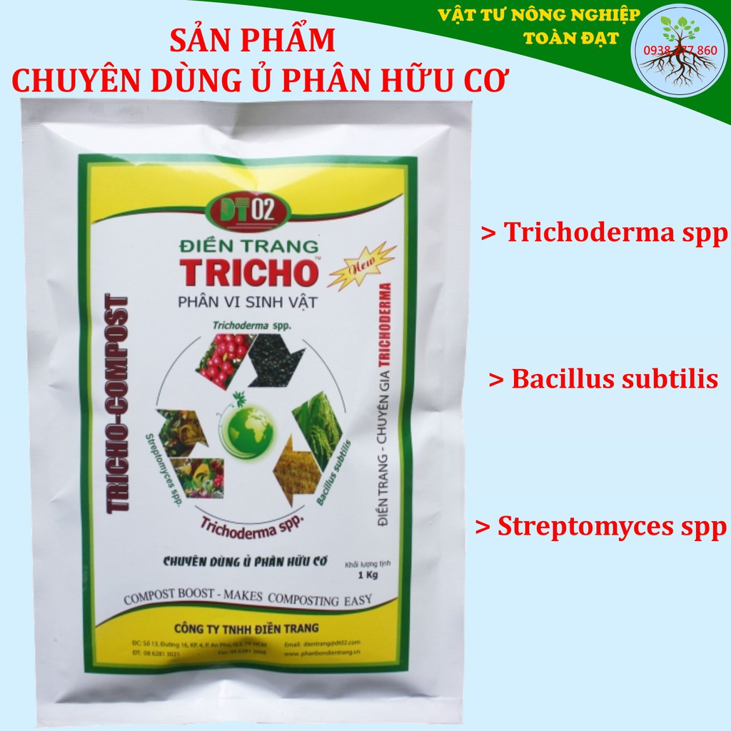 Nấm Đối Kháng Trichoderma Điền Trang , Chuyên Dùng Ủ Phân Hữu Cơ