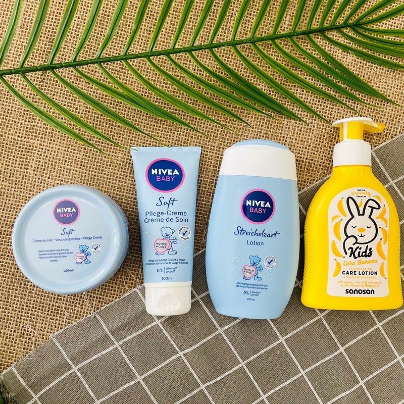 dưỡng thể cho bé sanosan bânna- nivea