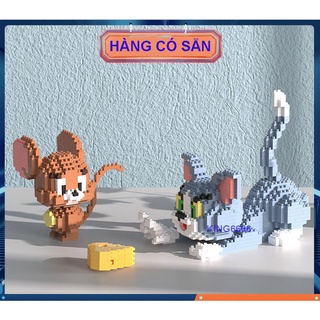 Xếp hình Tom và Jerry - tom and jerry nanoblock Đồ chơi lắp ráp cho bé bộ đầy đủ , Tom and jerry