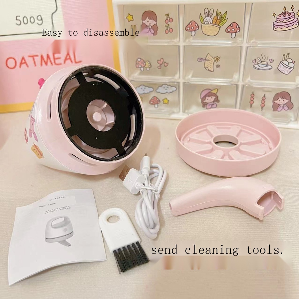 Máy Hút Bụi Để Bàn Bằng Cao Su Sạc USB Tiện Lợi Dành Cho Học Sinh