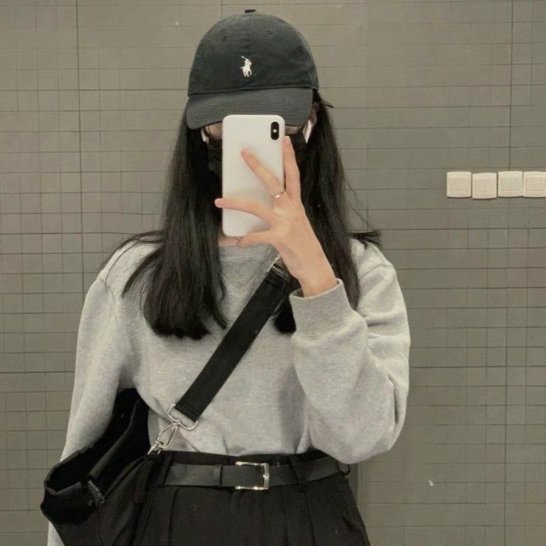 Mũ Lưỡi Trai Màu Trơn Thêu Chữ Phong Cách Hàn Quốc Thời Trang