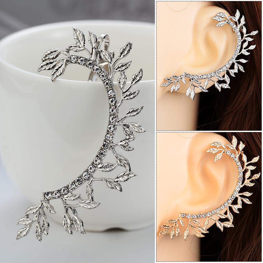 ROWANS 1 Khuyên Kẹp Vành Tai Đính Đá Thời Trang