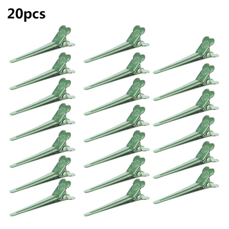 Set 20 kẹp tóc mỏ vịt chống trượt bằng kim loại dùng tạo kiểu chuyên dụng cho các tiệm làm tóc