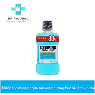 Nước súc miệng ngừa sâu răng Listerine Cool Mint hương bạc hà lạnh 250ml