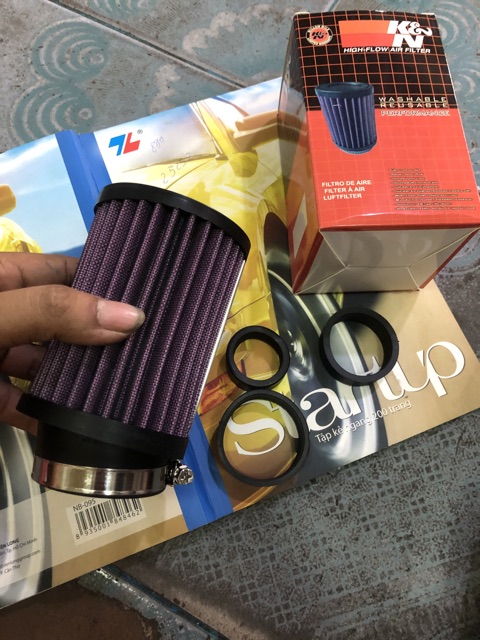 Poe trụ K&amp;N hàng chuẩn đẹp từ poe đến cái hộp tặng kèm 3 miếng lót