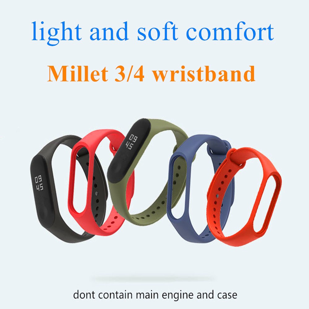 Dải silicon có thể thay thế cho Đồng hồ thông minh Xiaomi Mi Band 3/4